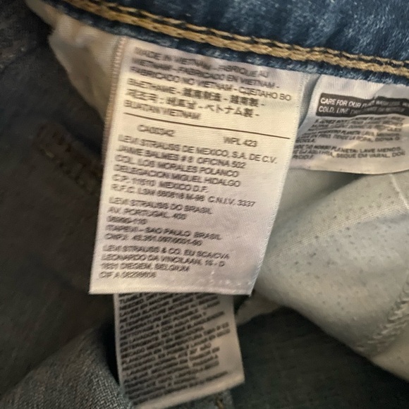 Levis Jeans 14 M 529 Curvy Bootcut Stretch Blue Denim 14M Boot Cut - Picture 6 of 9